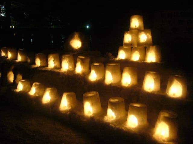 【平成19年度の情報】2月10日 会場内の様子 雪ぼんぼり